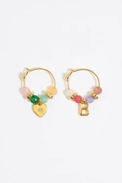 Mujer BIMBA Y LOLA Abecedario<Pendientes Letra B Piedras Multicolores