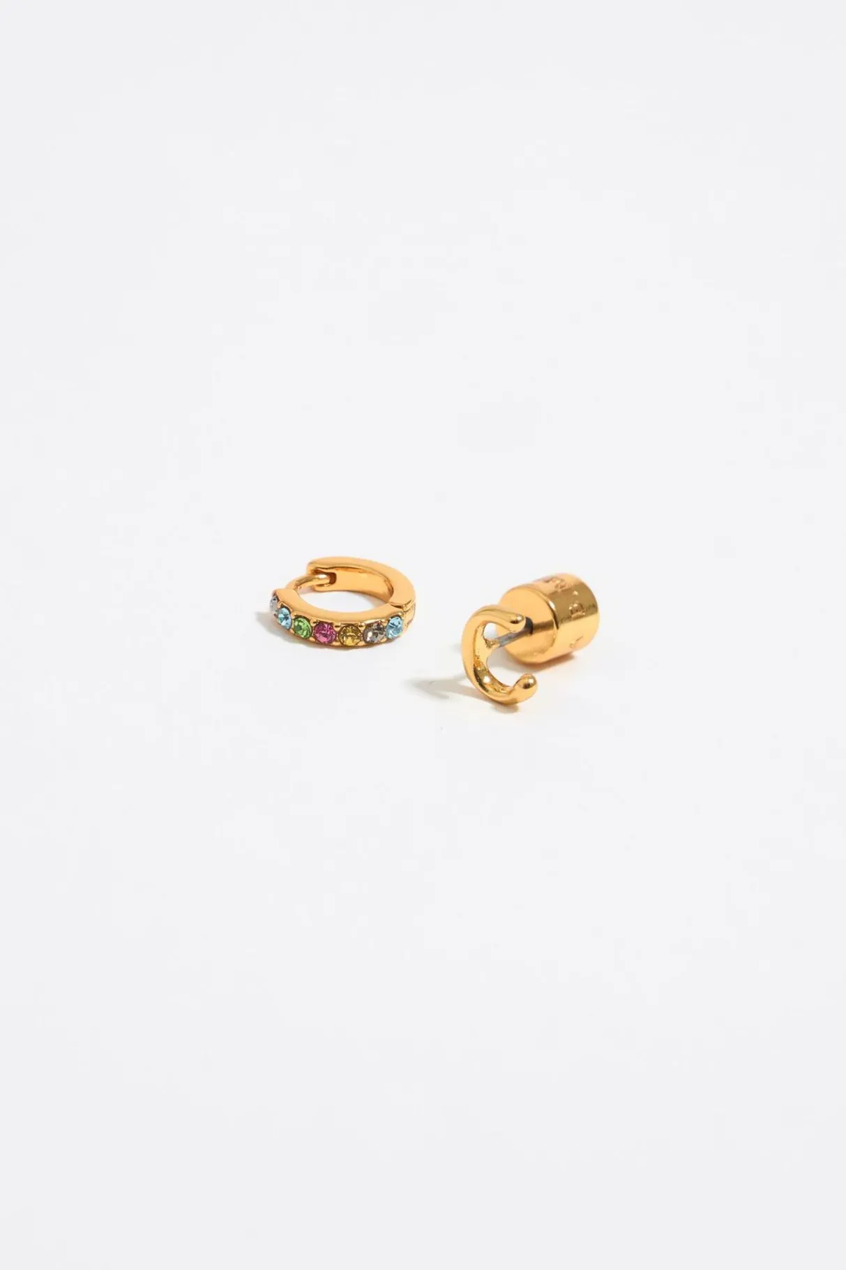 Mujer BIMBA Y LOLA Abecedario<Pendientes Letra C Y Aro Mini Cristales Multicolores