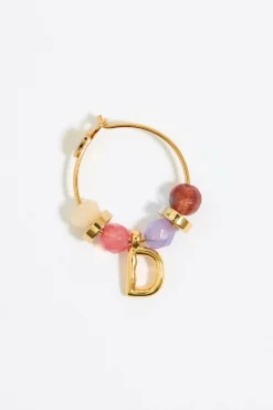 Mujer BIMBA Y LOLA Abecedario<Pendientes Letra D Piedras Multicolores