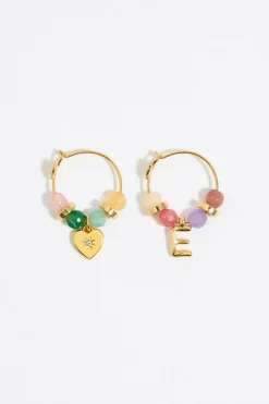 Mujer BIMBA Y LOLA Abecedario<Pendientes Letra E Piedras Multicolores
