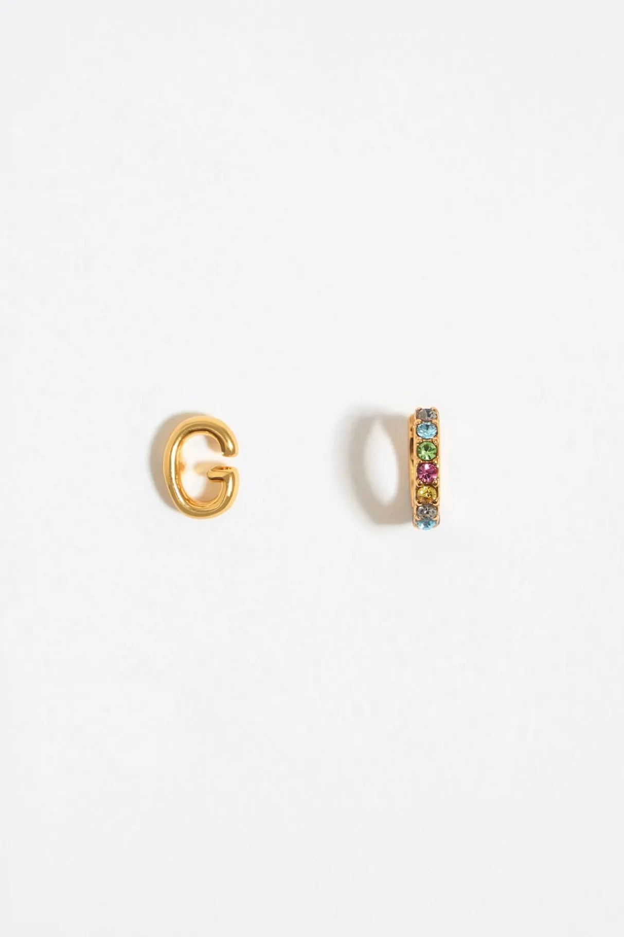 Mujer BIMBA Y LOLA Abecedario<Pendientes Letra G Y Aro Mini Cristales Multicolores