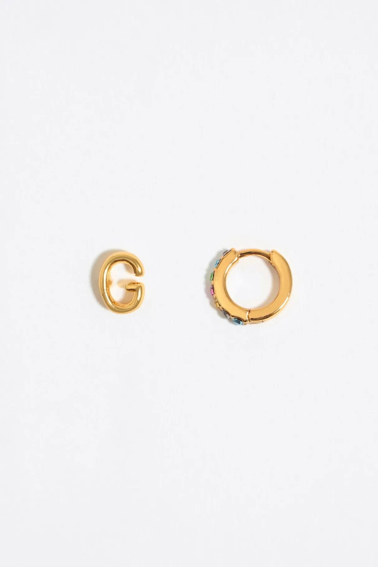 Mujer BIMBA Y LOLA Abecedario<Pendientes Letra G Y Aro Mini Cristales Multicolores