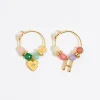 Mujer BIMBA Y LOLA Abecedario<Pendientes Letra H Piedras Multicolores