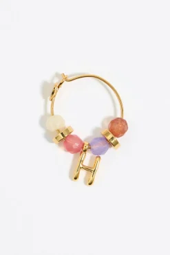 Mujer BIMBA Y LOLA Abecedario<Pendientes Letra H Piedras Multicolores