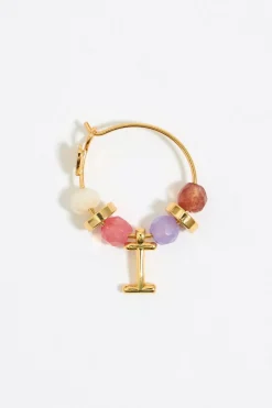 Mujer BIMBA Y LOLA Abecedario<Pendientes Letra I Piedras Multicolores