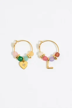 Mujer BIMBA Y LOLA Abecedario<Pendientes Letra L Piedras Multicolores