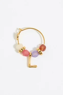 Mujer BIMBA Y LOLA Abecedario<Pendientes Letra L Piedras Multicolores