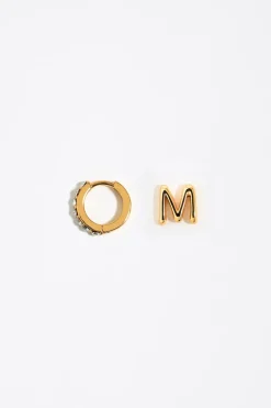 Mujer BIMBA Y LOLA Abecedario<Pendientes Letra M Cristales