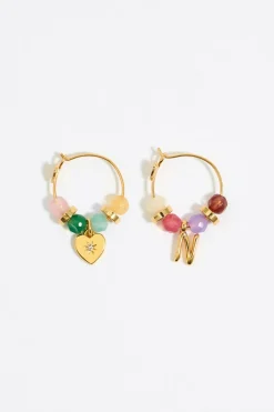 Mujer BIMBA Y LOLA Abecedario<Pendientes Letra N Piedras Multicolores