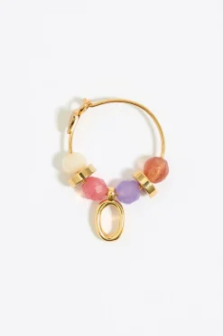 Mujer BIMBA Y LOLA Abecedario<Pendientes Letra O Piedras Multicolores