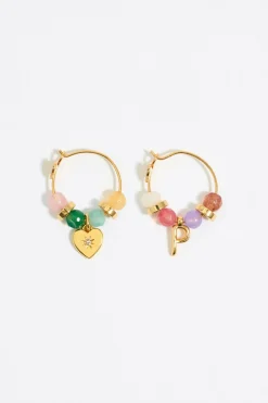 Mujer BIMBA Y LOLA Abecedario<Pendientes Letra P Piedras Multicolores