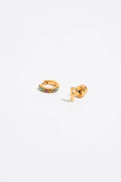 Mujer BIMBA Y LOLA Abecedario<Pendientes Letra P Y Aro Mini Cristales Multicolores
