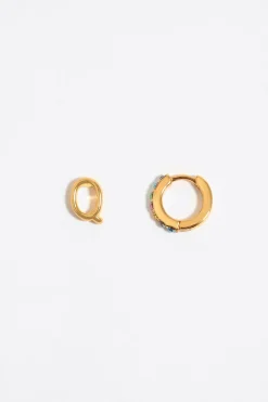 Mujer BIMBA Y LOLA Abecedario<Pendientes Letra Q Y Aro Mini Cristales Multicolores