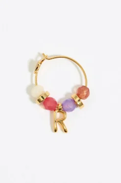 Mujer BIMBA Y LOLA Abecedario<Pendientes Letra R Piedras Multicolores