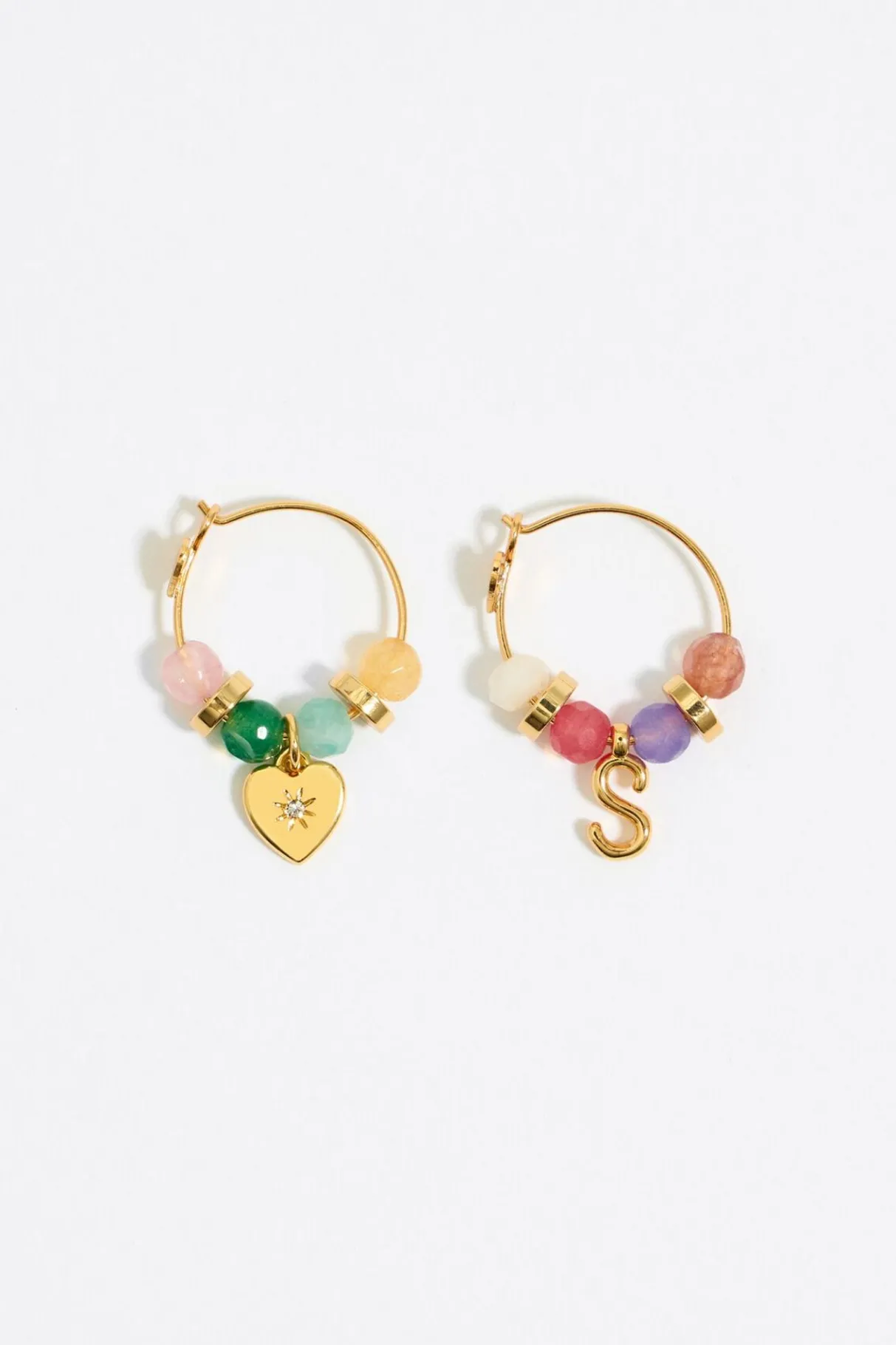 Mujer BIMBA Y LOLA Abecedario<Pendientes Letra S Piedras Multicolores