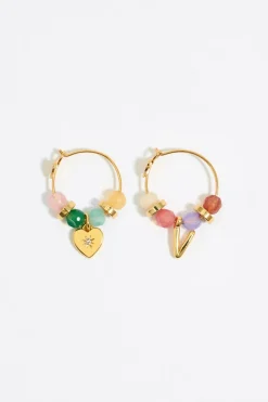 Mujer BIMBA Y LOLA Abecedario<Pendientes Letra V Piedras Multicolores