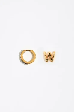 Mujer BIMBA Y LOLA Abecedario<Pendientes Letra W Cristales