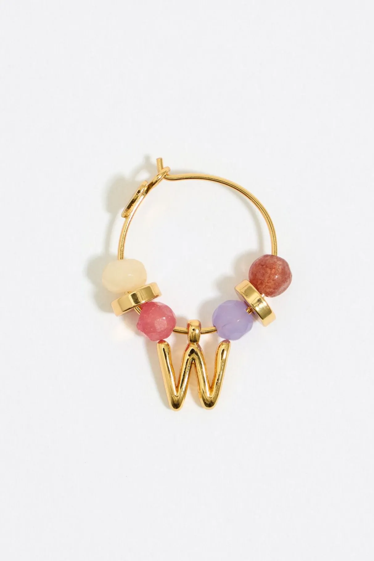 Mujer BIMBA Y LOLA Abecedario<Pendientes Letra W Piedras Multicolores