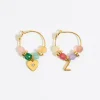 Mujer BIMBA Y LOLA Abecedario<Pendientes Letra Z Piedras Multicolores