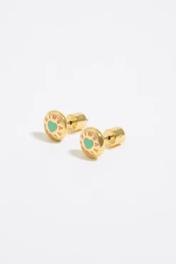 Mujer BIMBA Y LOLA Pendientes<Pendientes Logo Candy Aguamarina Dorados