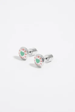 Mujer BIMBA Y LOLA Pendientes<Pendientes Logo Candy Aguamarina Plateados