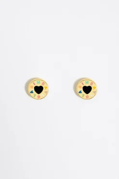 Mujer BIMBA Y LOLA Pendientes<Pendientes Logo Corazon Dorados