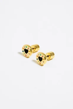Mujer BIMBA Y LOLA Pendientes<Pendientes Logo Corazon Dorados