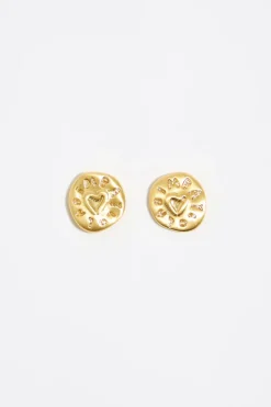 Mujer BIMBA Y LOLA Pendientes<Pendientes Logo Dorado Mates