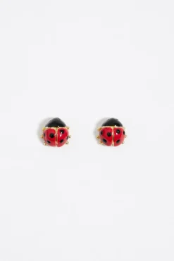 Mujer BIMBA Y LOLA Pendientes<Pendientes Mini Mariquita Dorados