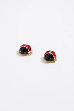 Mujer BIMBA Y LOLA Pendientes<Pendientes Mini Mariquita Dorados
