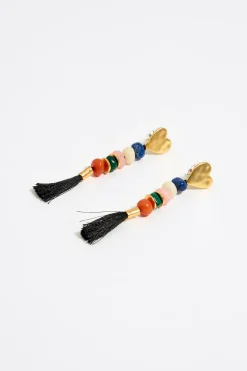 Mujer BIMBA Y LOLA Pendientes<Pendientes Piedras Y Corazones Dorados