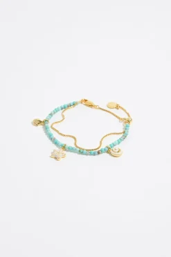 Mujer BIMBA Y LOLA Pulseras<Pulsera Doble Estrella De Mar Turquesa