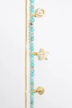 Mujer BIMBA Y LOLA Pulseras<Pulsera Doble Estrella De Mar Turquesa