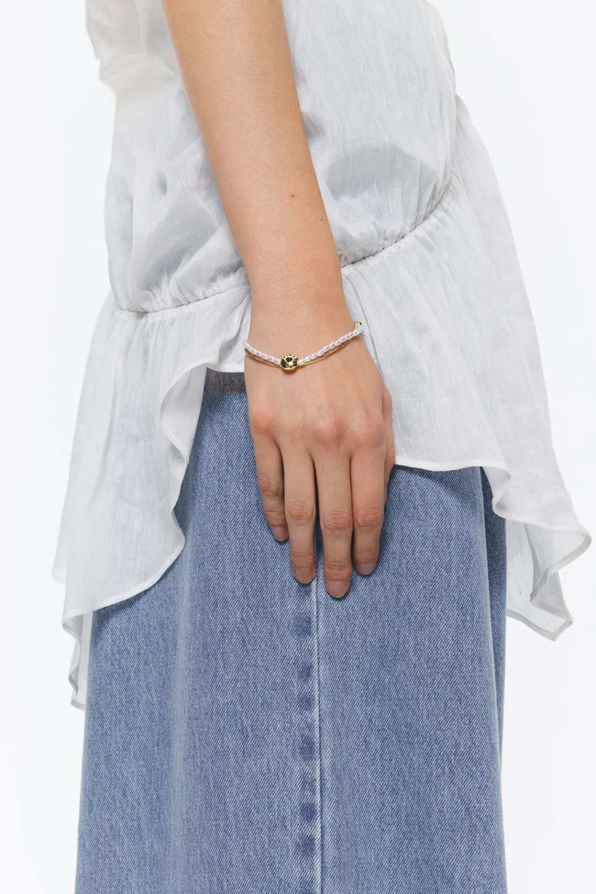 Mujer BIMBA Y LOLA Pulseras<Pulsera Doble Logo Candy Perlas Negro