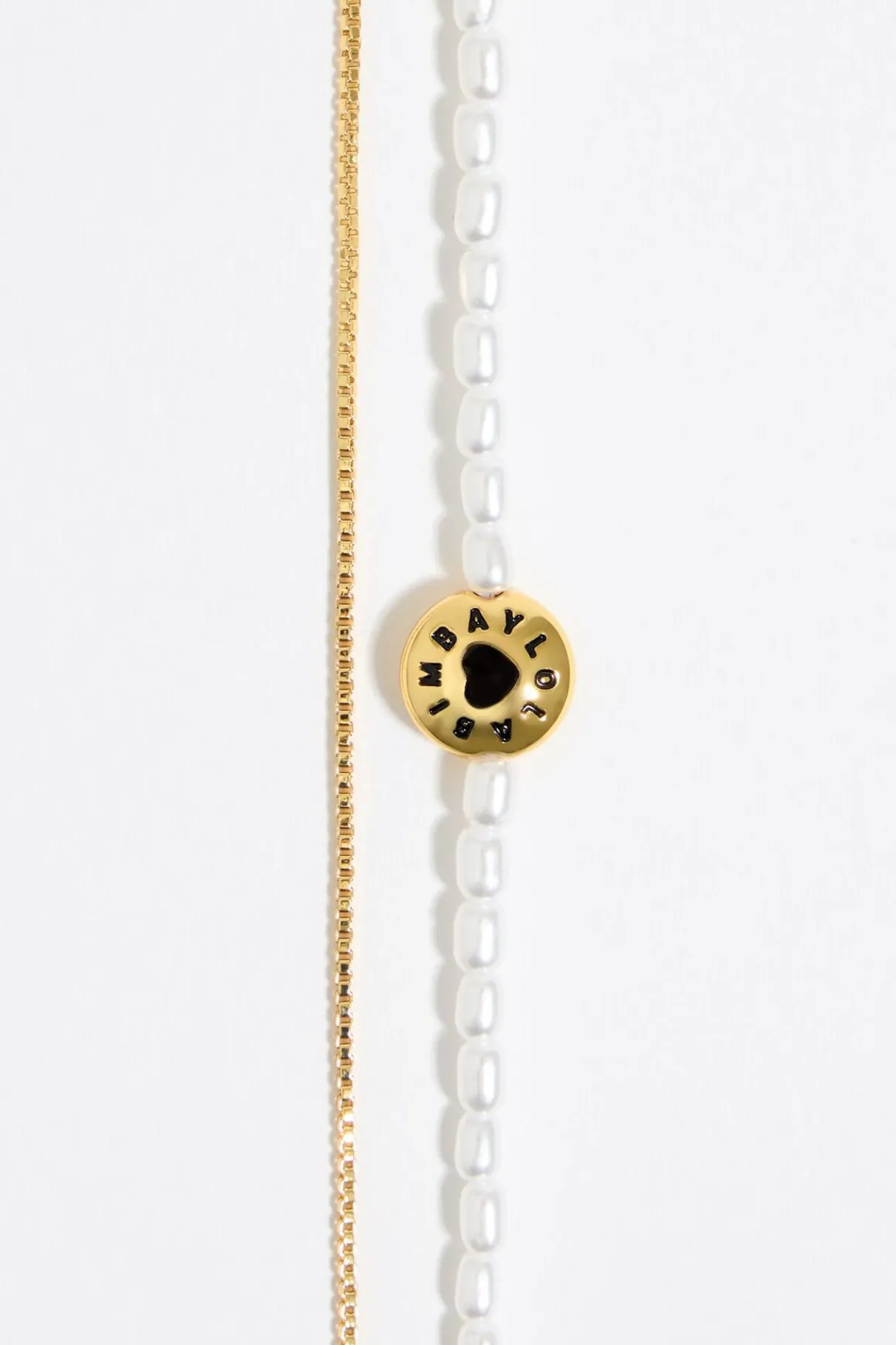 Mujer BIMBA Y LOLA Pulseras<Pulsera Doble Logo Candy Perlas Negro