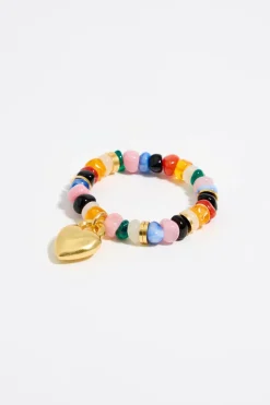 Mujer BIMBA Y LOLA Pulseras<Pulsera Elastica Resina Corazon