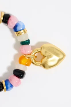 Mujer BIMBA Y LOLA Pulseras<Pulsera Elastica Resina Corazon