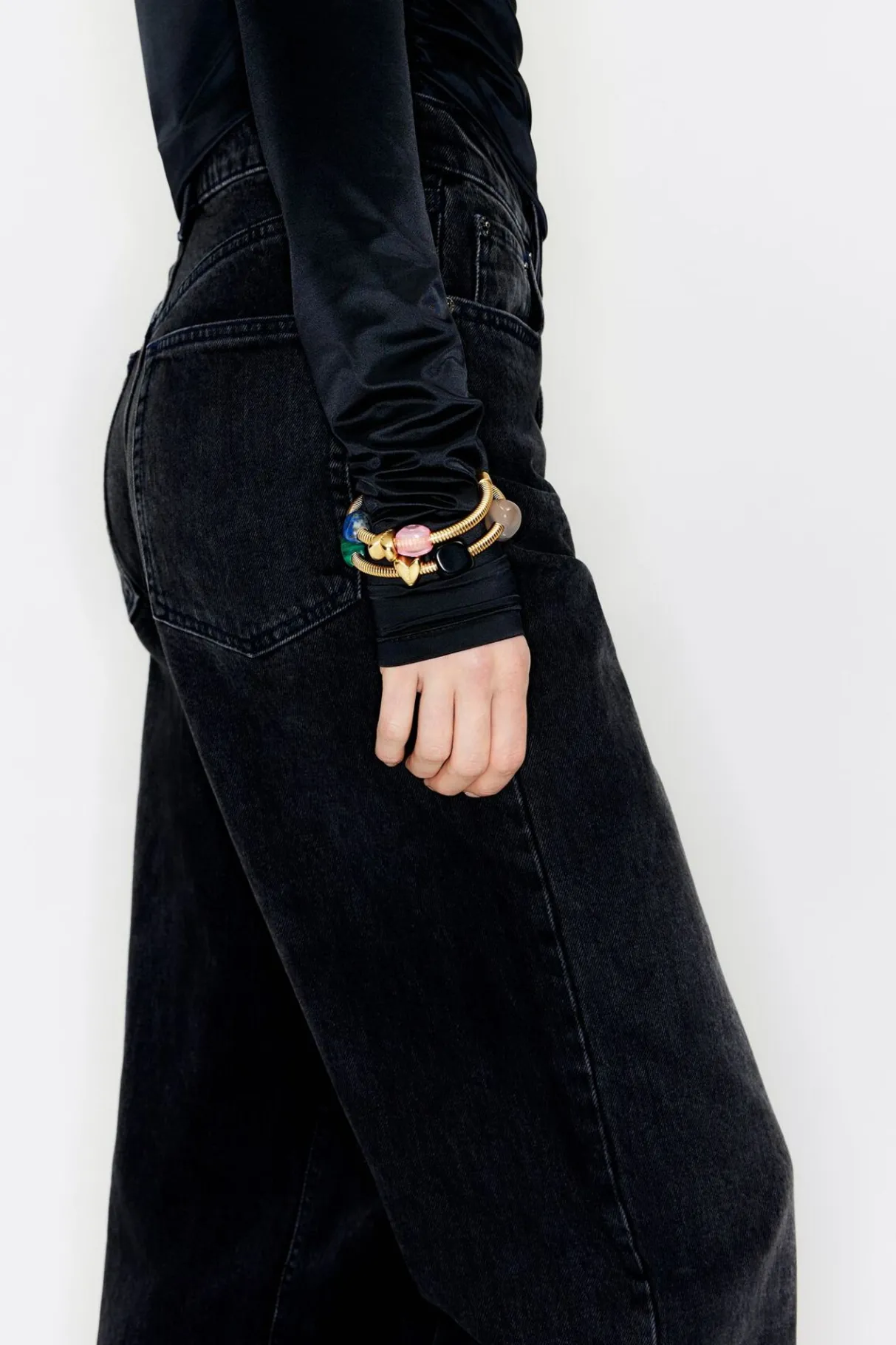 Mujer BIMBA Y LOLA Pulseras<Pulsera Espiral Dorada Piedras Y Corazones