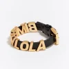 Mujer BIMBA Y LOLA Pulseras<Pulsera Letras Logo Piel Negra