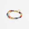 Mujer BIMBA Y LOLA Pulseras<Pulsera Piedras Multicolores Y Cadena Dorada