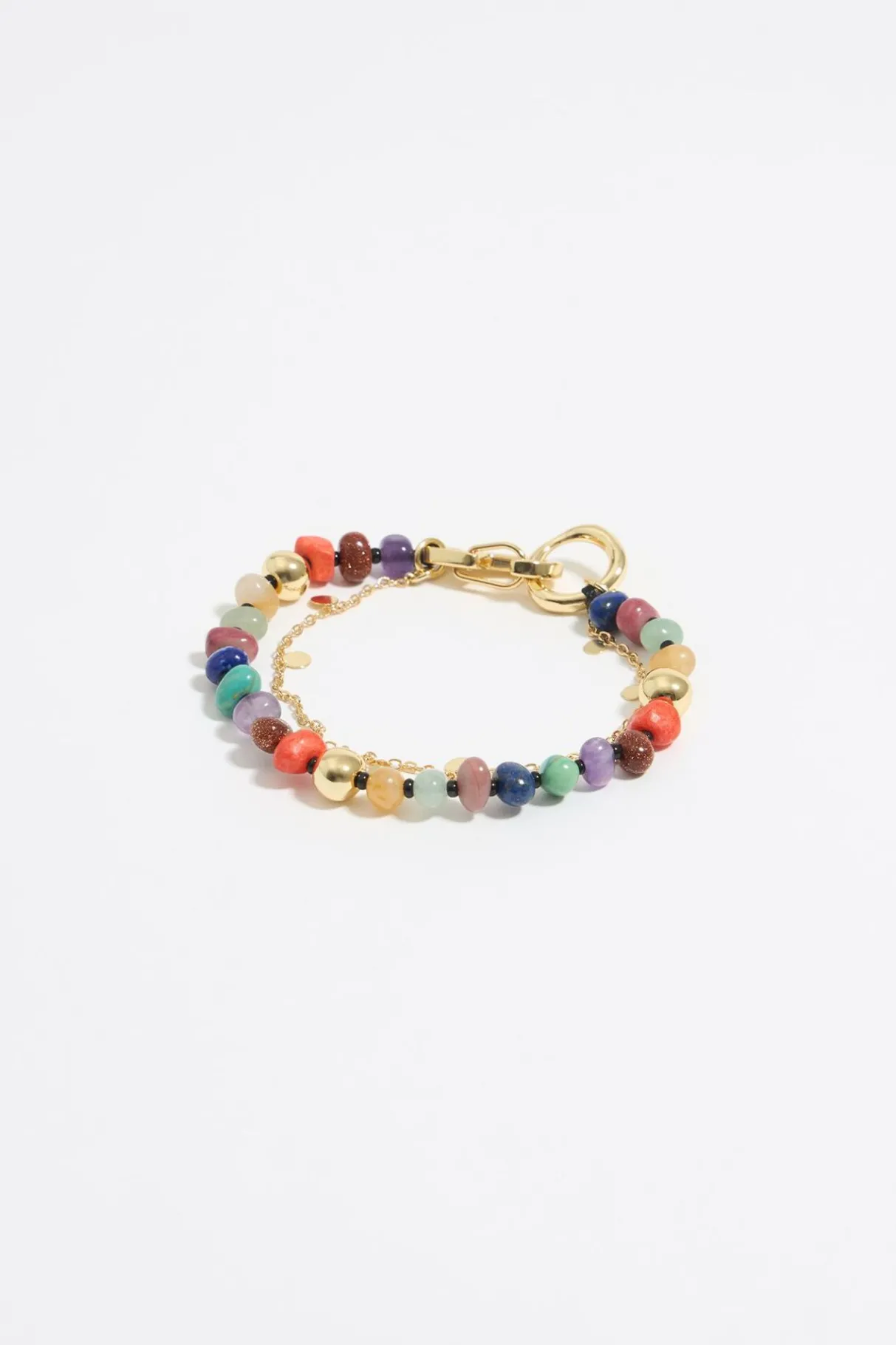 Mujer BIMBA Y LOLA Pulseras<Pulsera Piedras Multicolores Y Cadena Dorada