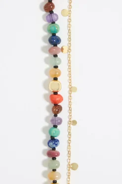 Mujer BIMBA Y LOLA Pulseras<Pulsera Piedras Multicolores Y Cadena Dorada