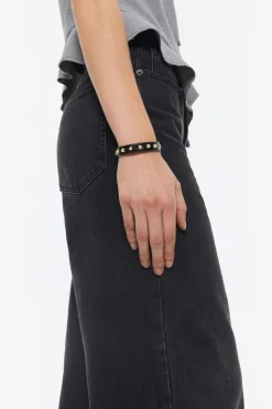 Mujer BIMBA Y LOLA Pulseras<Pulsera Piel Tachas Negra