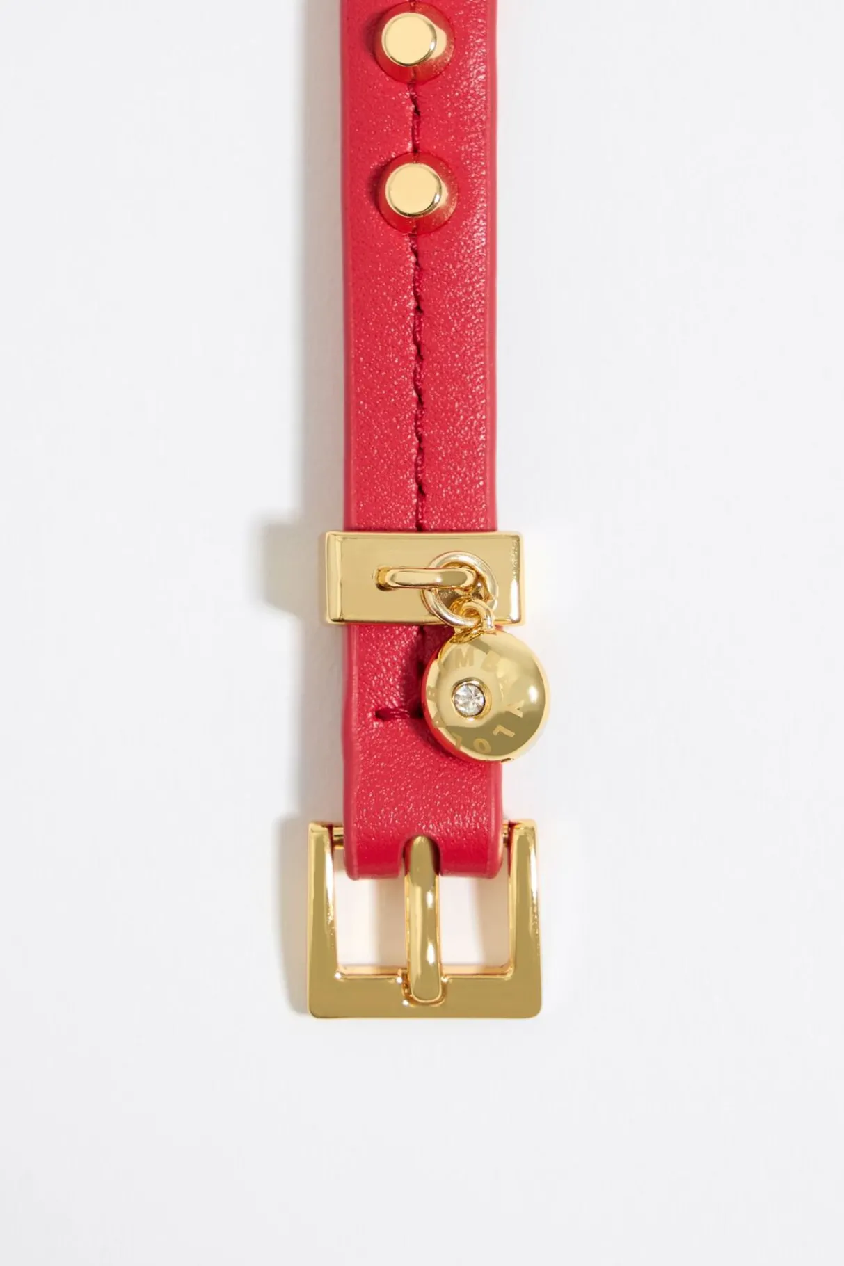 Mujer BIMBA Y LOLA Pulseras<Pulsera Piel Tachas Roja