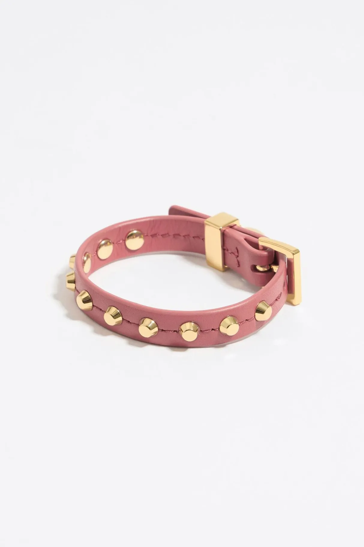 Mujer BIMBA Y LOLA Pulseras<Pulsera Piel Tachas Rosa