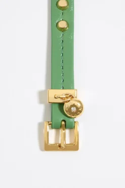 Mujer BIMBA Y LOLA Pulseras<Pulsera Piel Tachas Verde