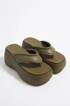 Mujer BIMBA Y LOLA Sandalias<Sandalia Cuna Alta Piel Caqui