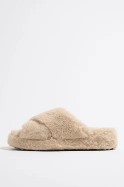 Mujer BIMBA Y LOLA Sandalias<Sandalia Plana Pelo Beige