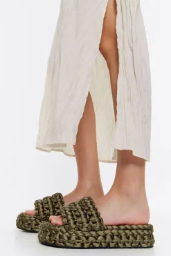 Mujer BIMBA Y LOLA Sandalias<Sandalia Plana Trenzado Verde