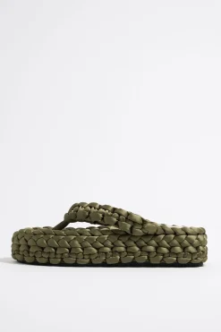 Mujer BIMBA Y LOLA Sandalias<Sandalia Plana Trenzado Verde